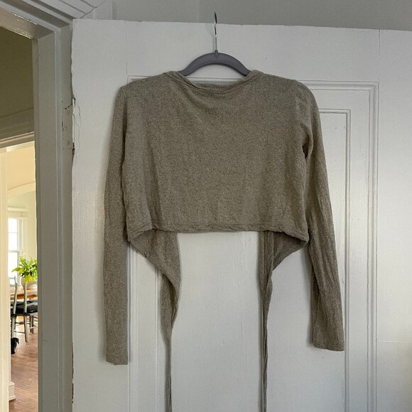 OZMA Beige Open Front Cardigan - Picture 2 of 5